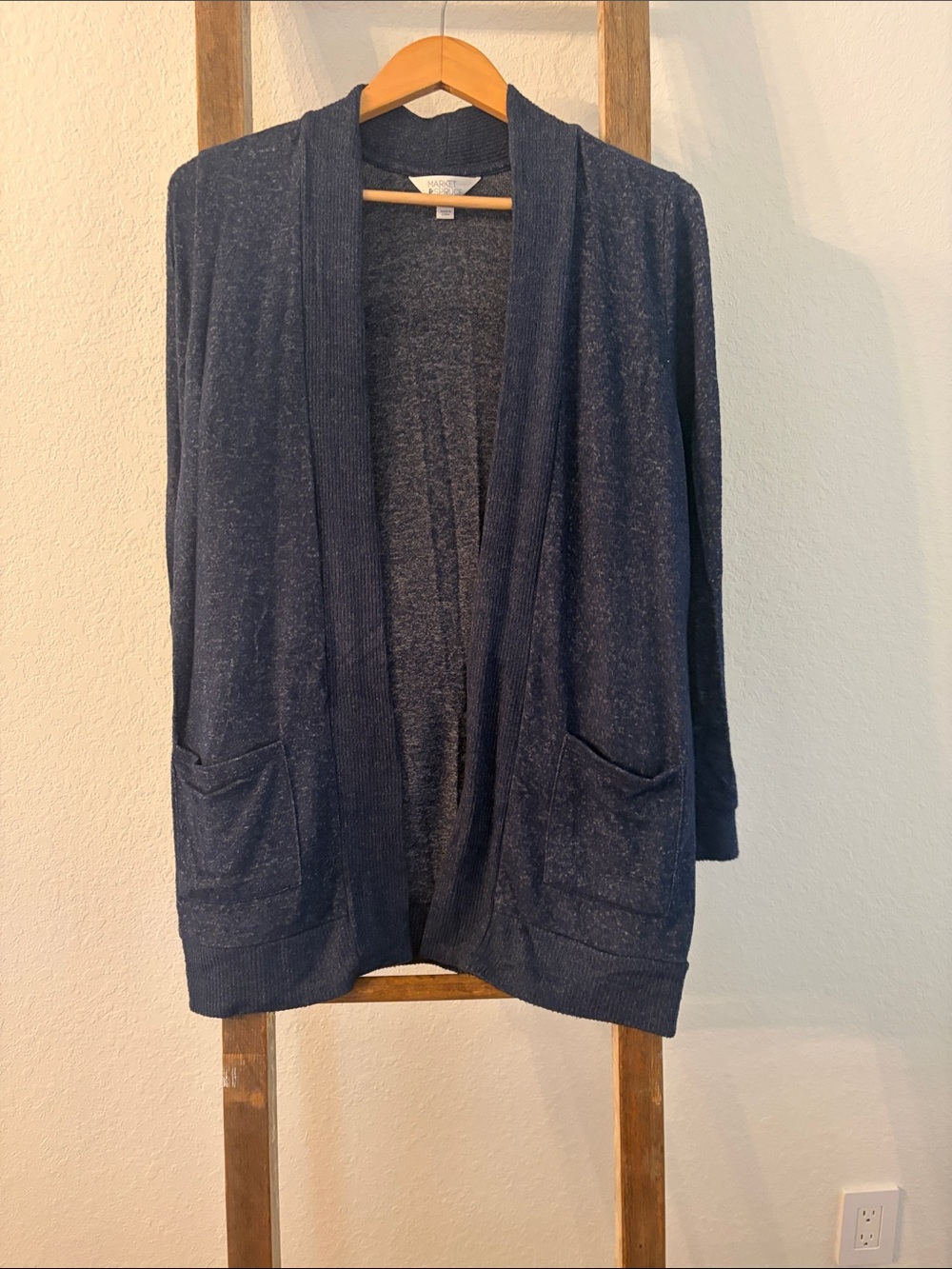 Market & Spruce Navy Cardigan Sweater - Women's Cozy Layer